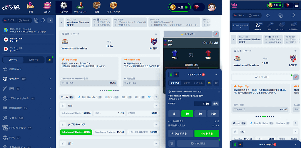 カジ旅のユーザー体験とサイト機能